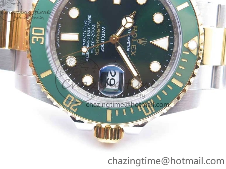 Wrapped MAX VRF Dial Green Bracelet A2836 116613 Edition Bezel on YG Submariner Version Best SS YG LV 0831